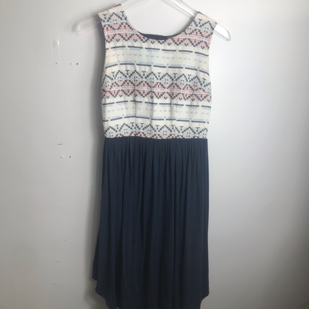 Anthropologie Dolan Embroidered Sabado Southwestern Casual Dress, XS 1788